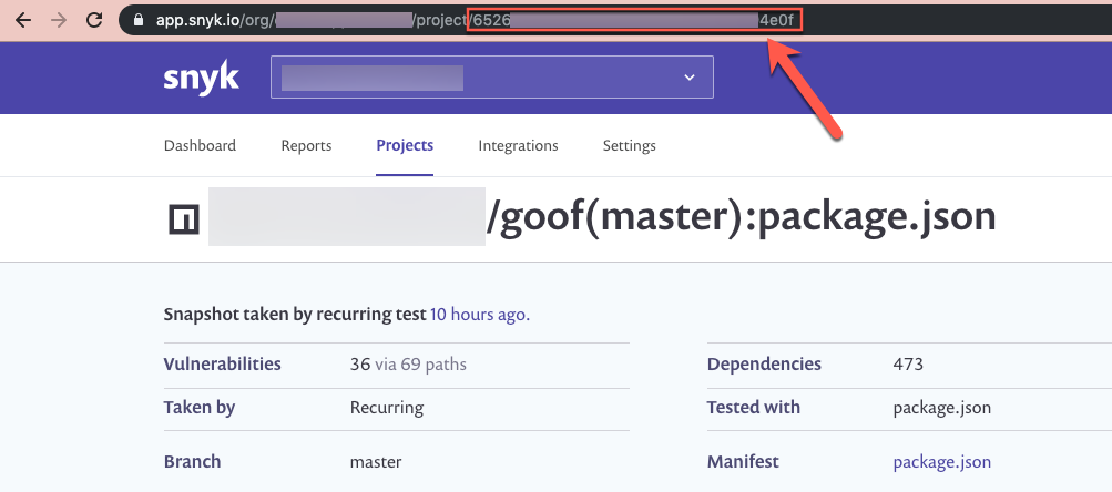 Snyk Project ID