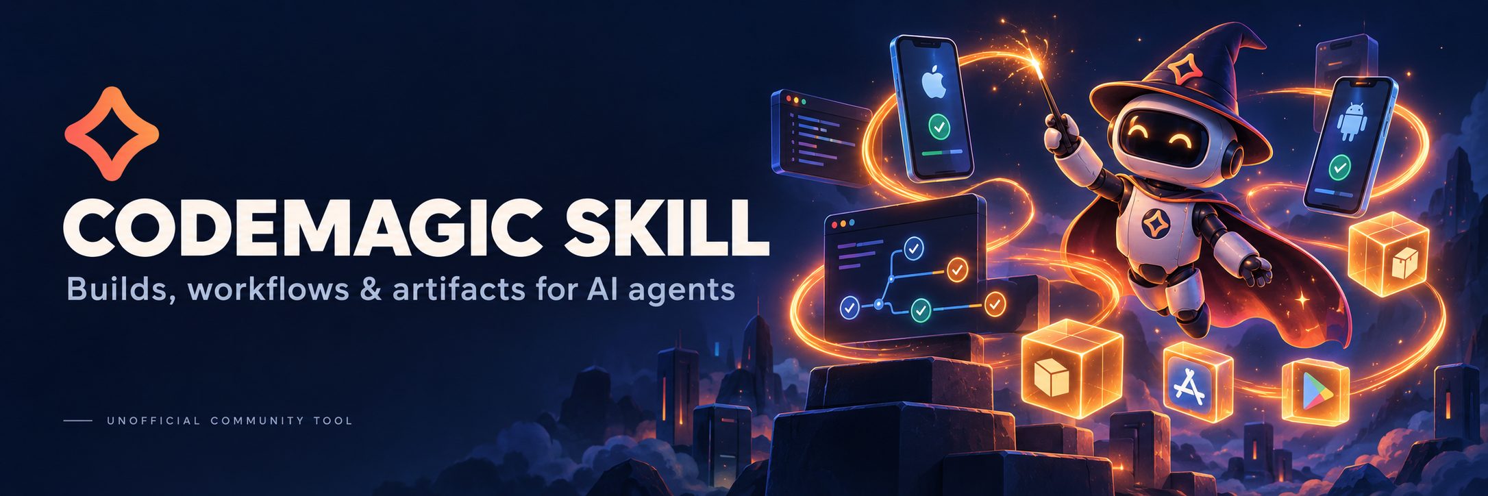 Codemagic Skill — builds, workflows and artifacts for AI agents