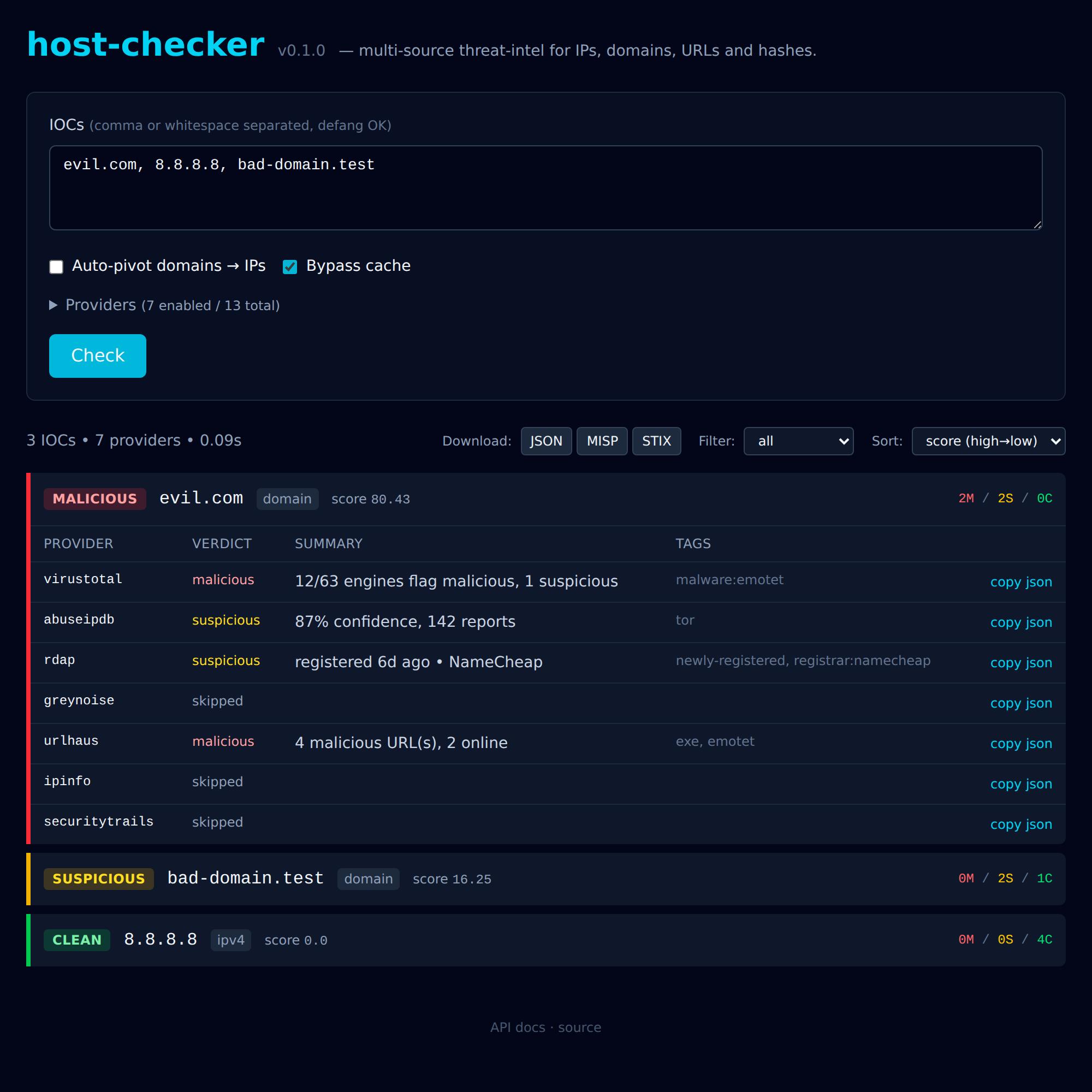 host-checker web UI