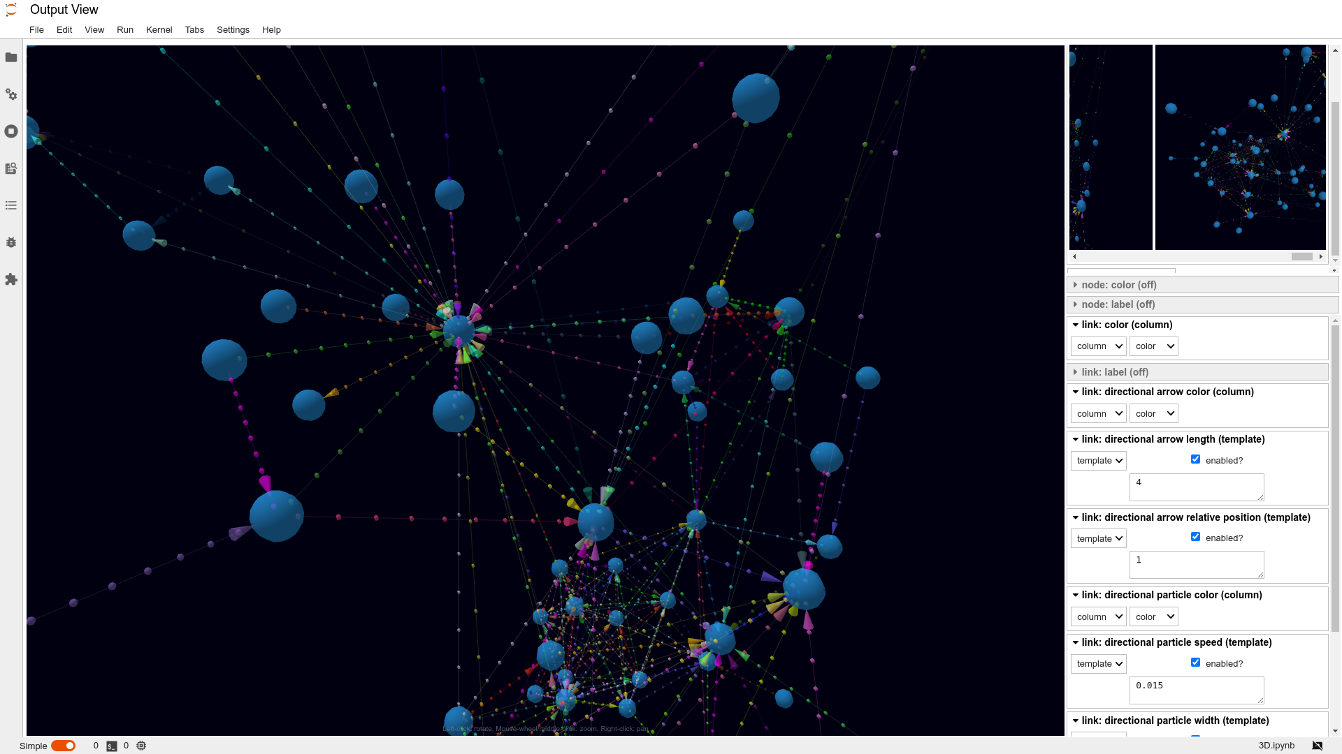 a screenshot of capturing animated 3D graphs