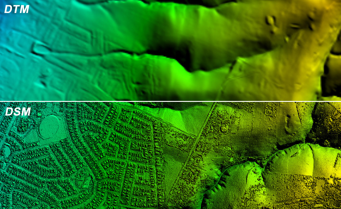DTM vs DSM, example 2