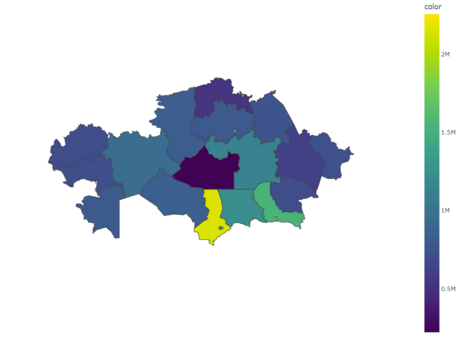 Plotly Kazakhstan Map continuous