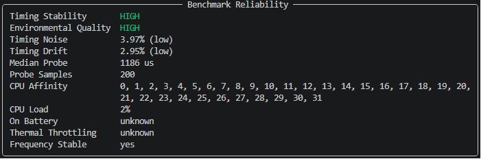 BenchCaddy environment check