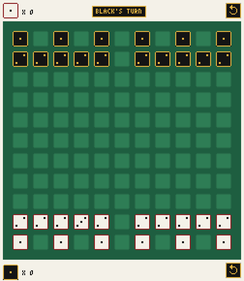 A white die incremented from 2 to 3