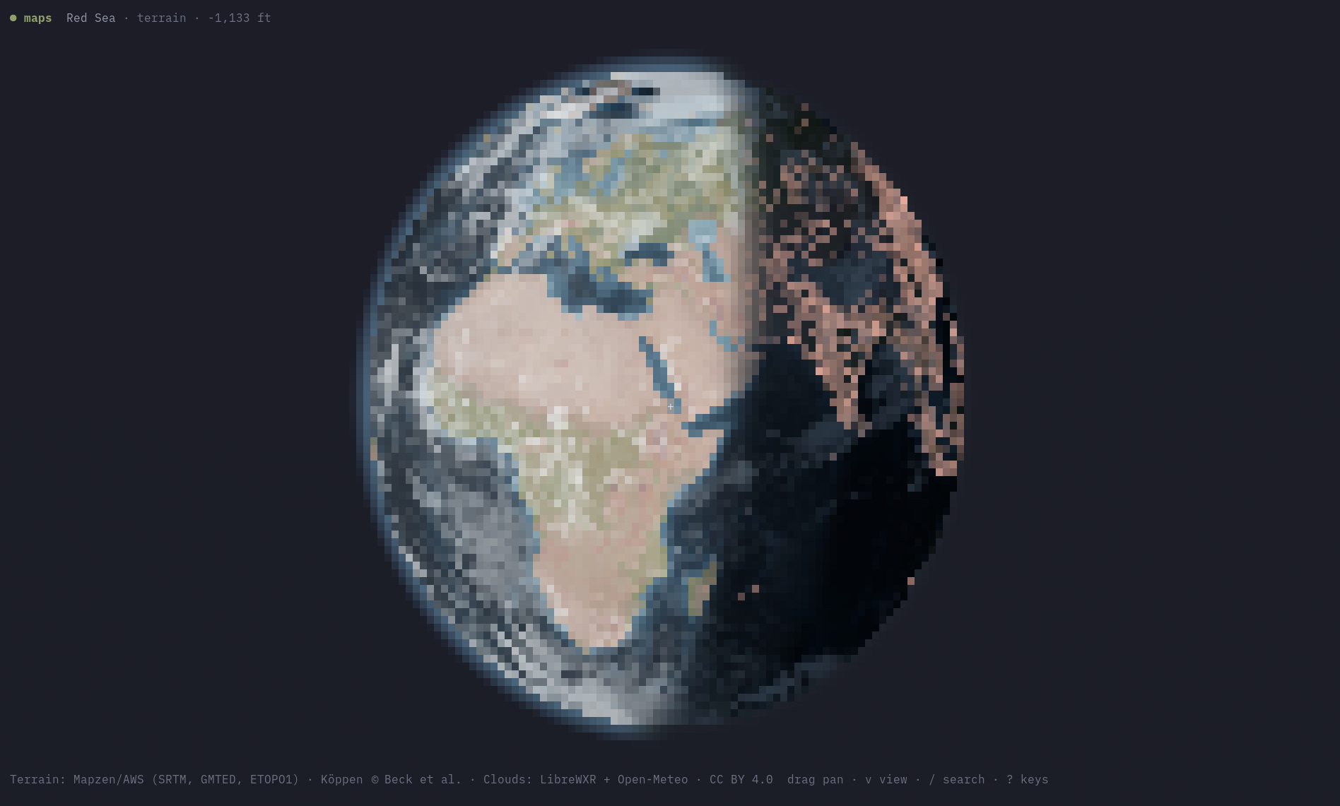 the globe as it is right now: live daylight and the terminator