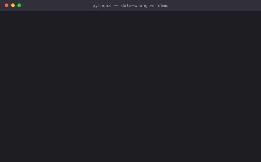 data-wrangler live demo