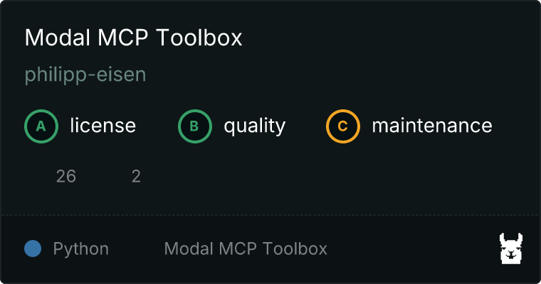 Modal Toolbox MCP server