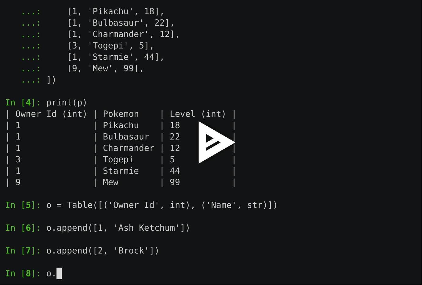 asciicast