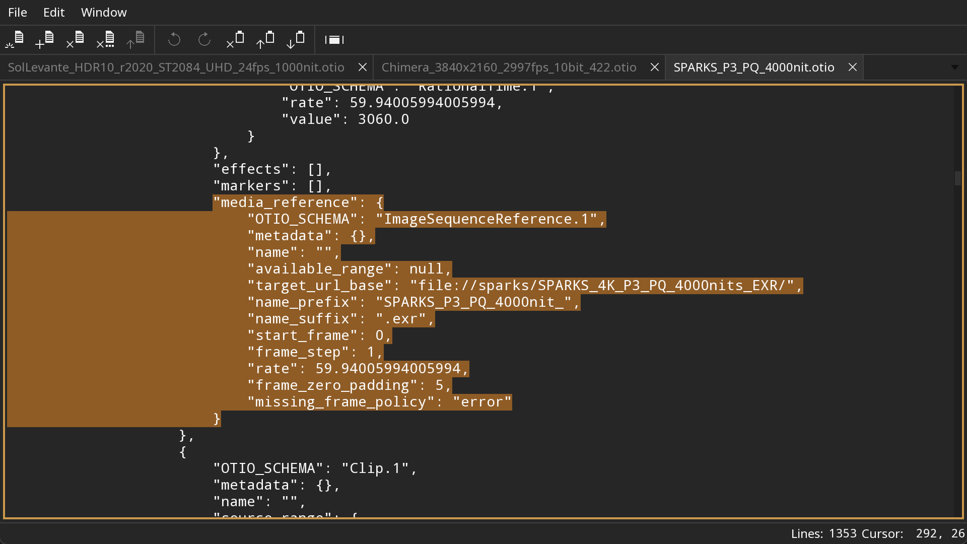 Text editor example