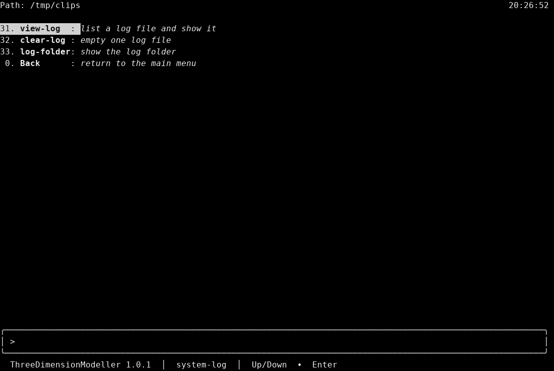 System log, 31 view-log highlighted