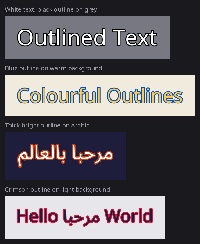 Text outlines