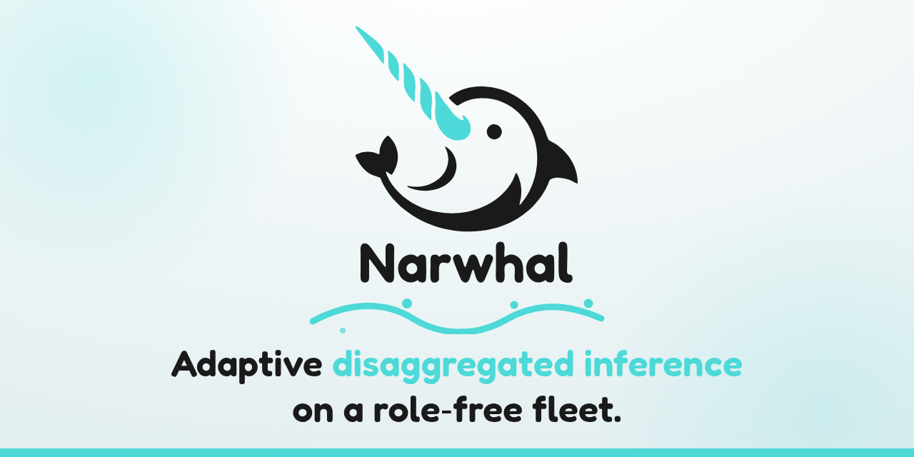 The Narwhal logo, a black narwhal with a teal spiral tusk above the wordmark