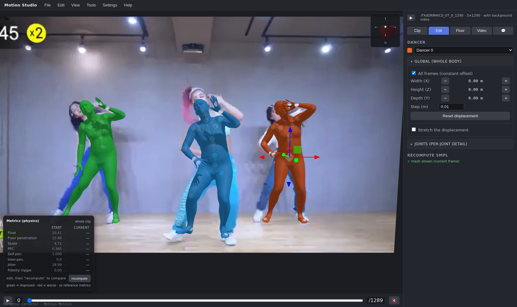 The 3D editor