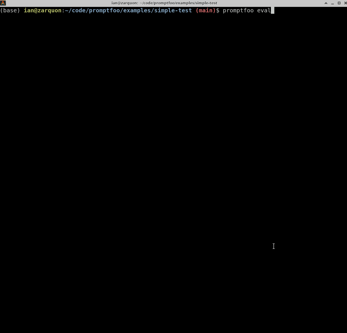 prompt evaluation matrix - command line