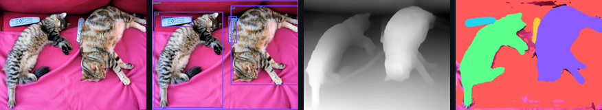 detection · depth · segmentation