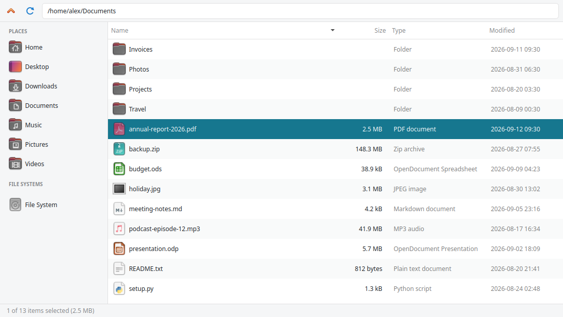 Screenshot of flitz
