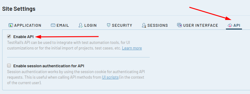 Enable TestRail API