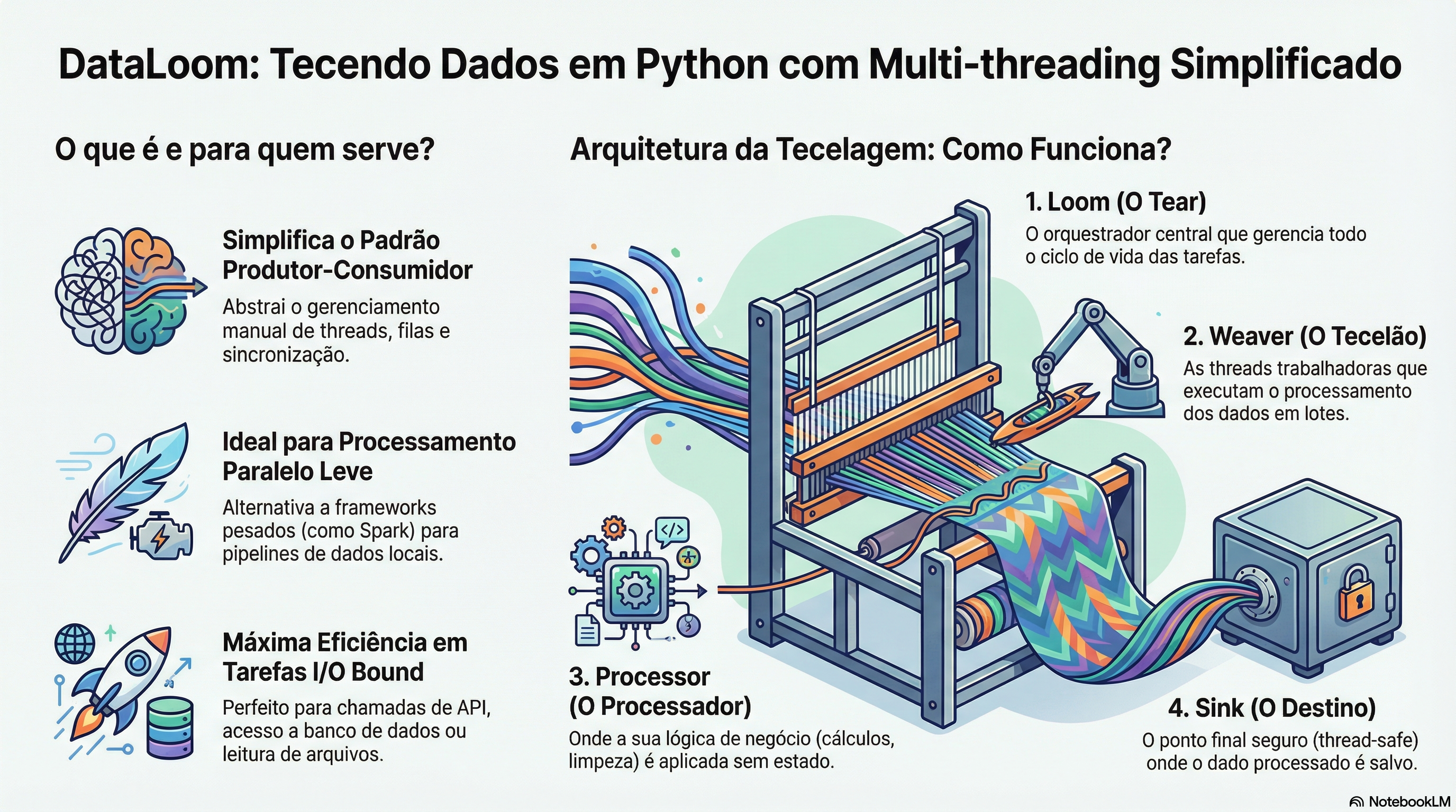 DataLoom: a lightweight, efficient and safe multi-threaded orchestration engine for Python.