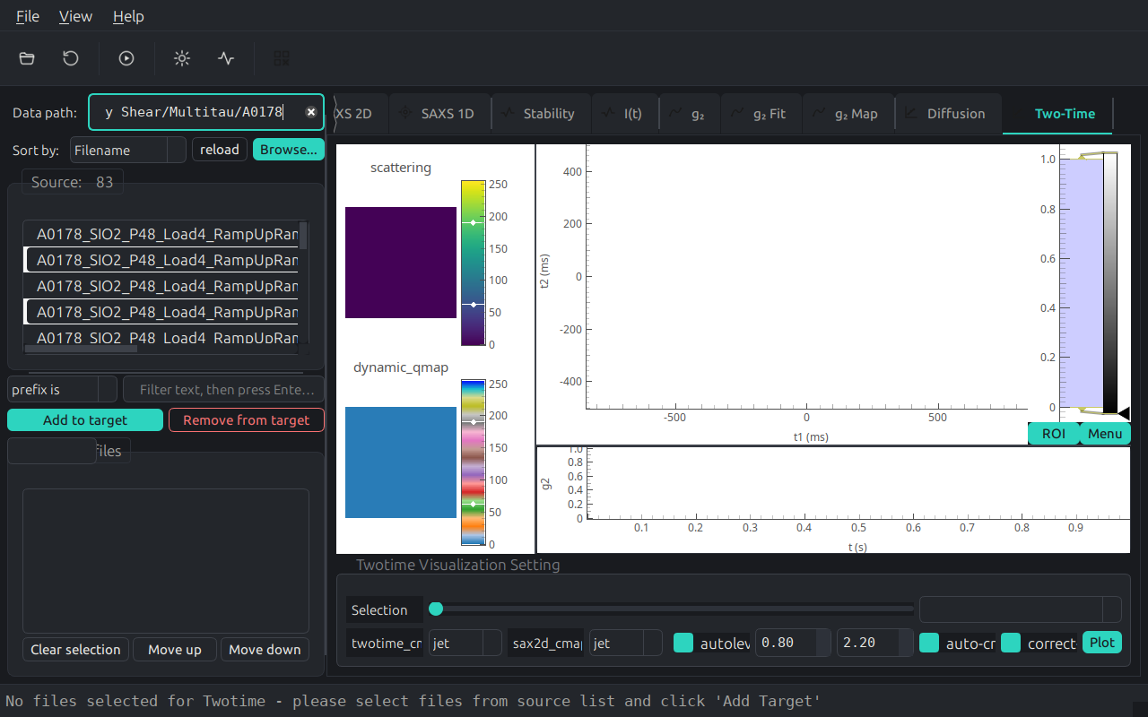 Interactive two-time correlation analysis