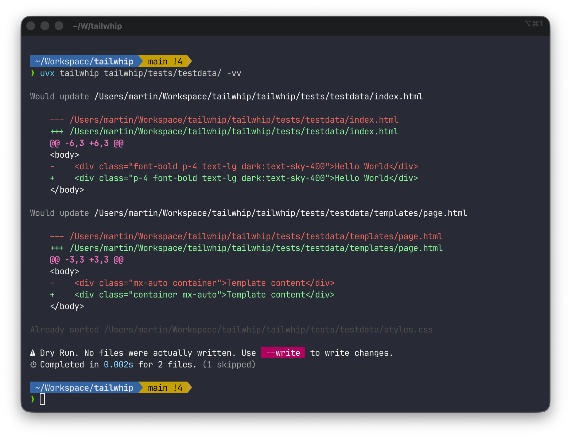 Screenshot of Tailwhip