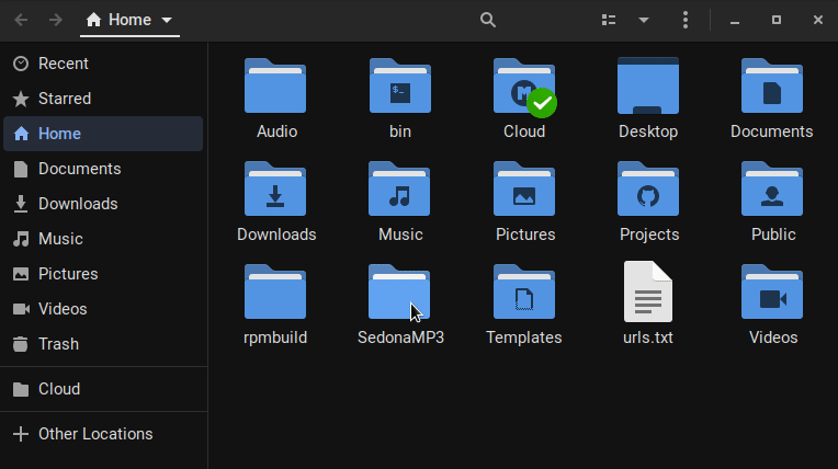 Showing output directory
