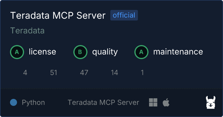 Teradata Server MCP server