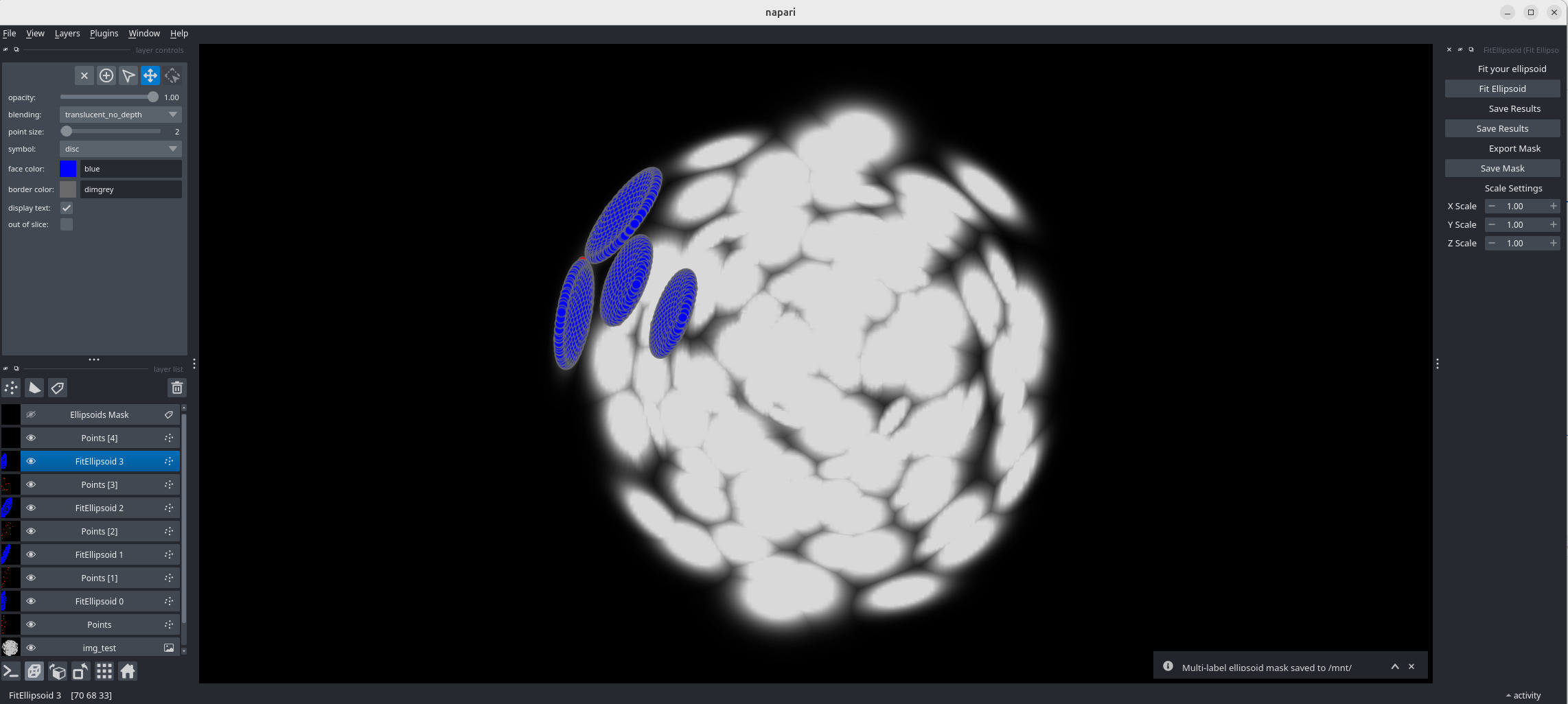 FitEllipsoid widget example
