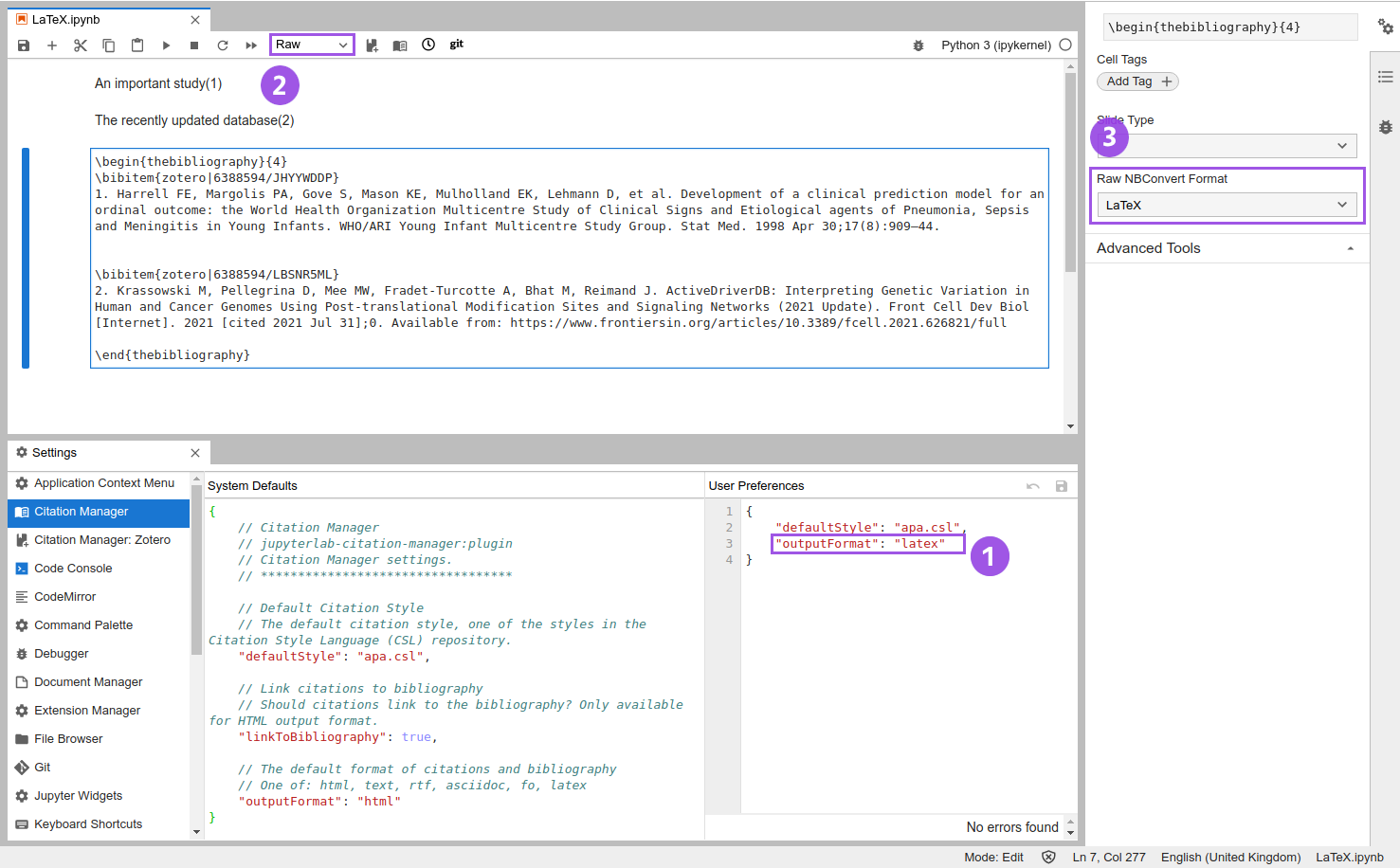 LaTeX setup overview