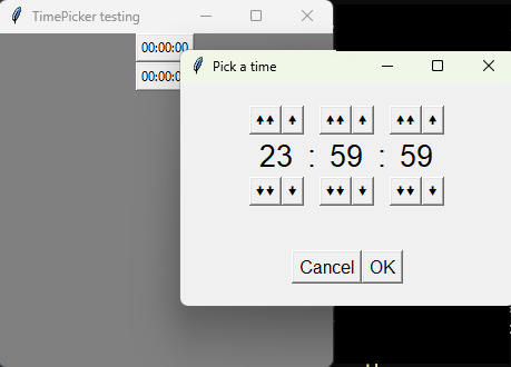 TimePicker test