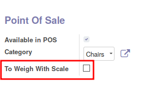 Change the field 'to weigh' for a specific