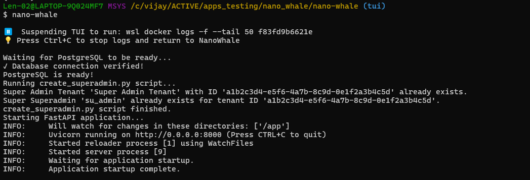 In-Shell Logs
