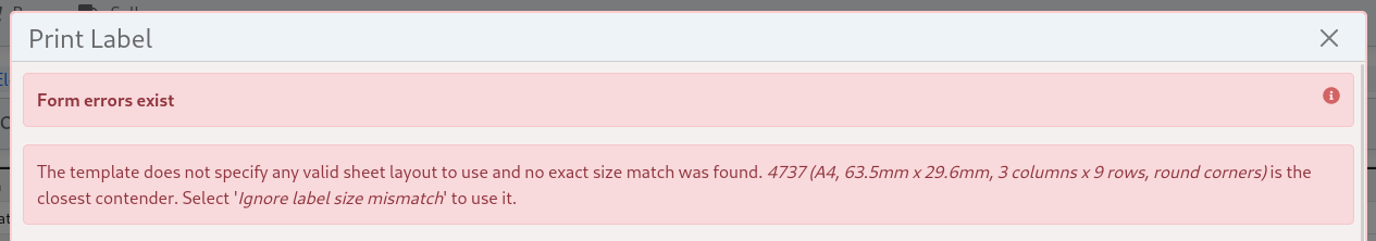 Error no metadata and no exact size match found