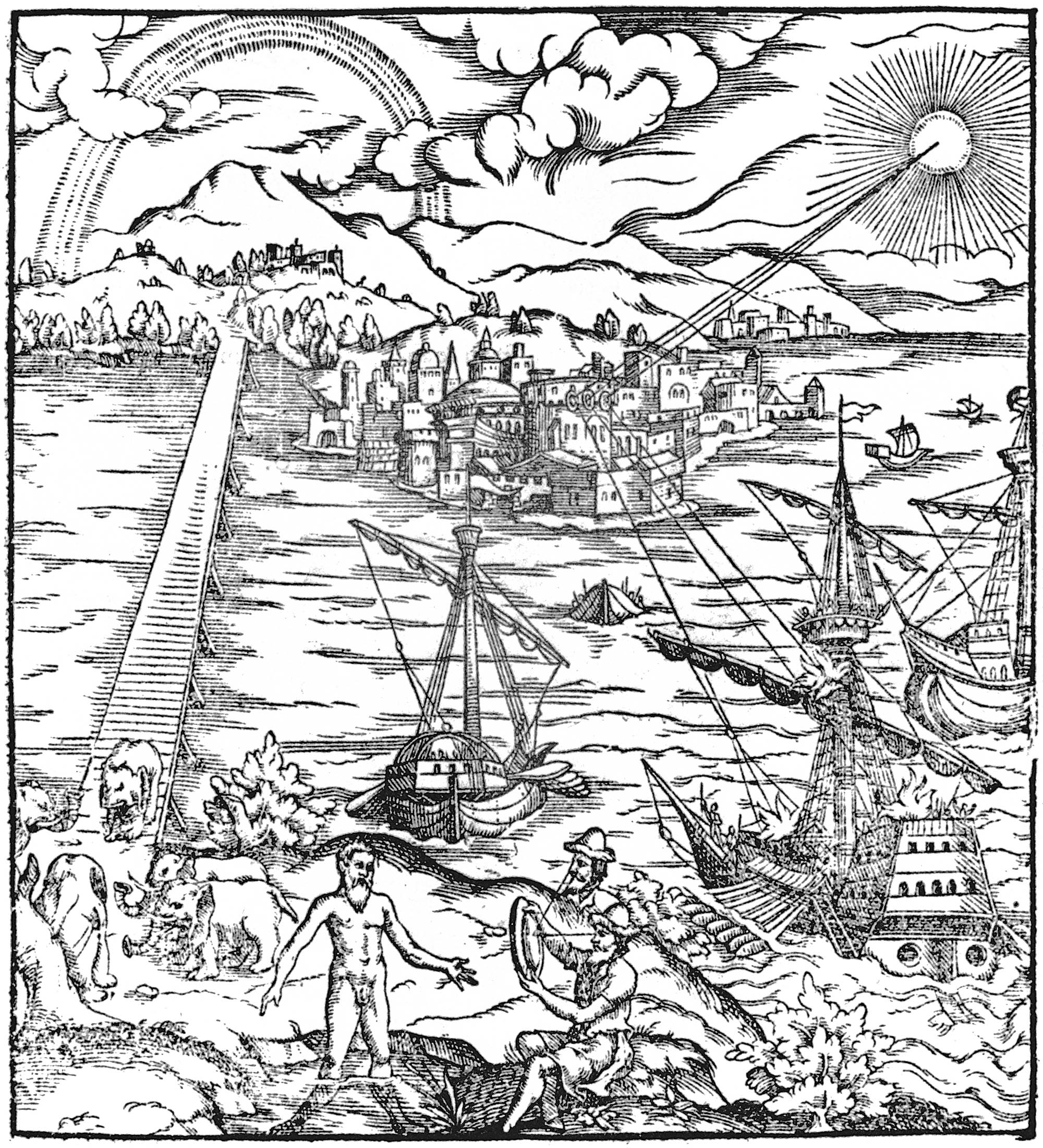 Title page of Opticae thesaurus (Basel, 1572)