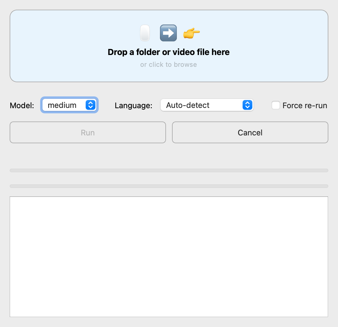 GUI – idle state
