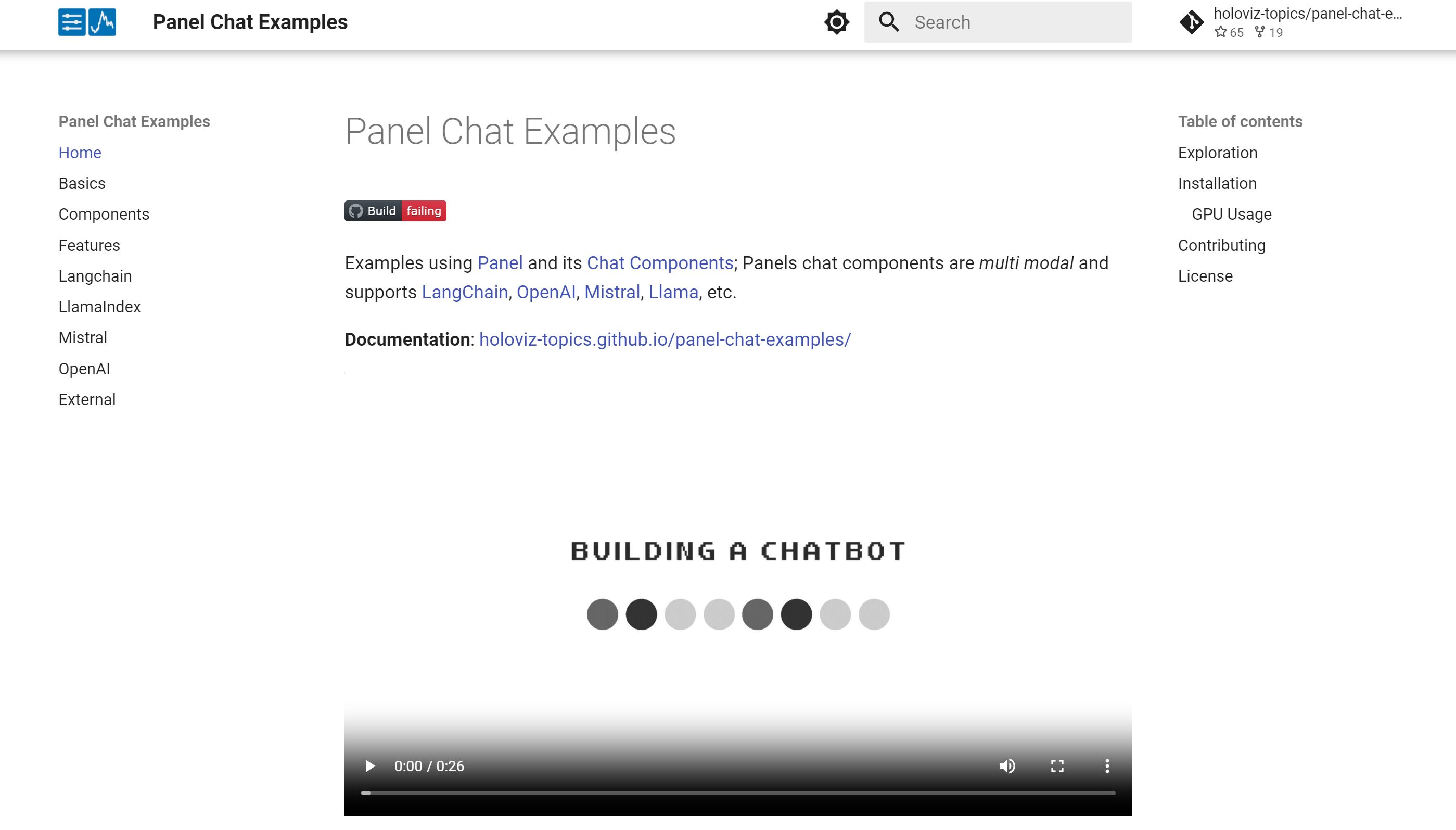 Panel Chat Examples