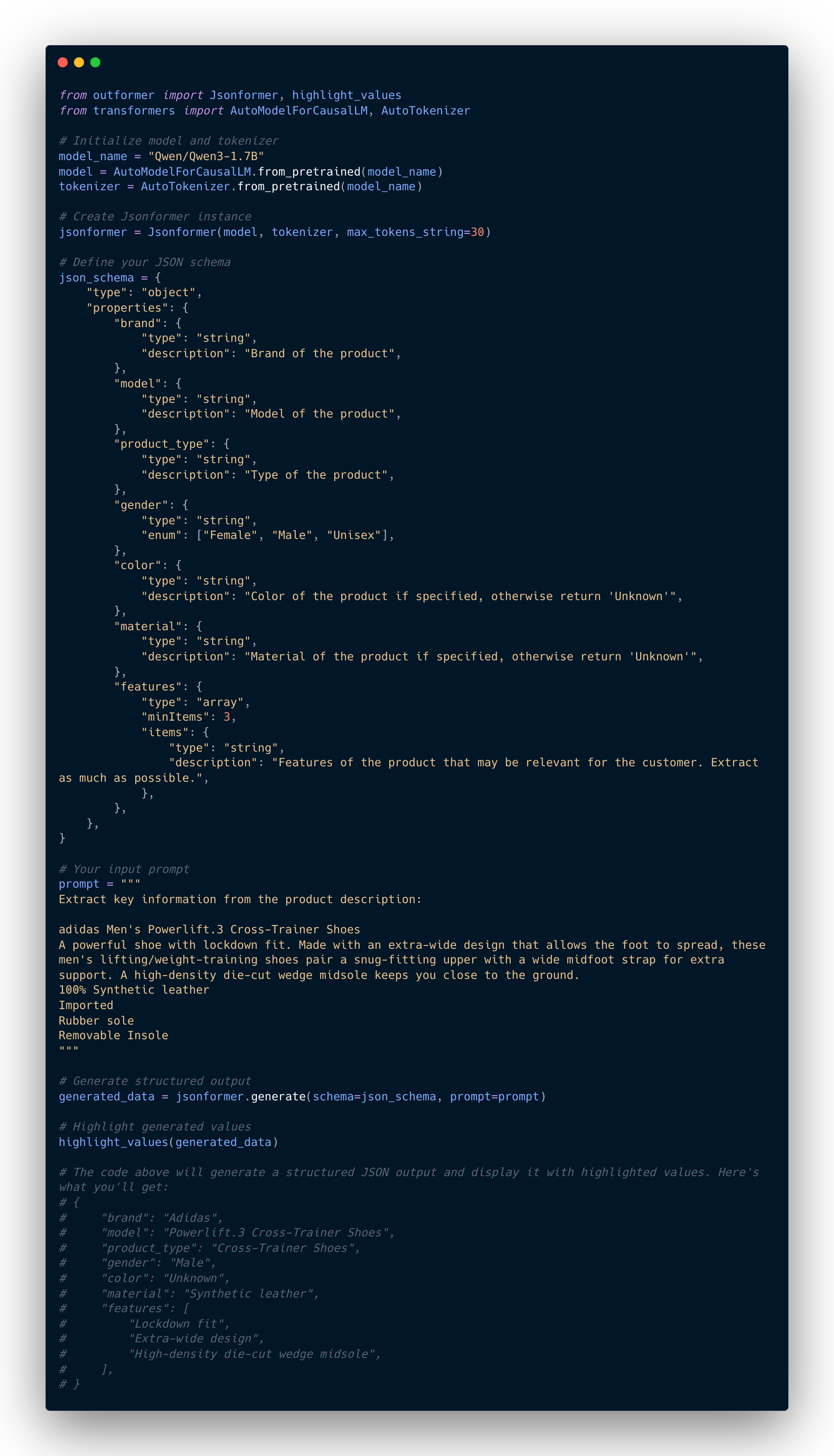 Quick Start Example