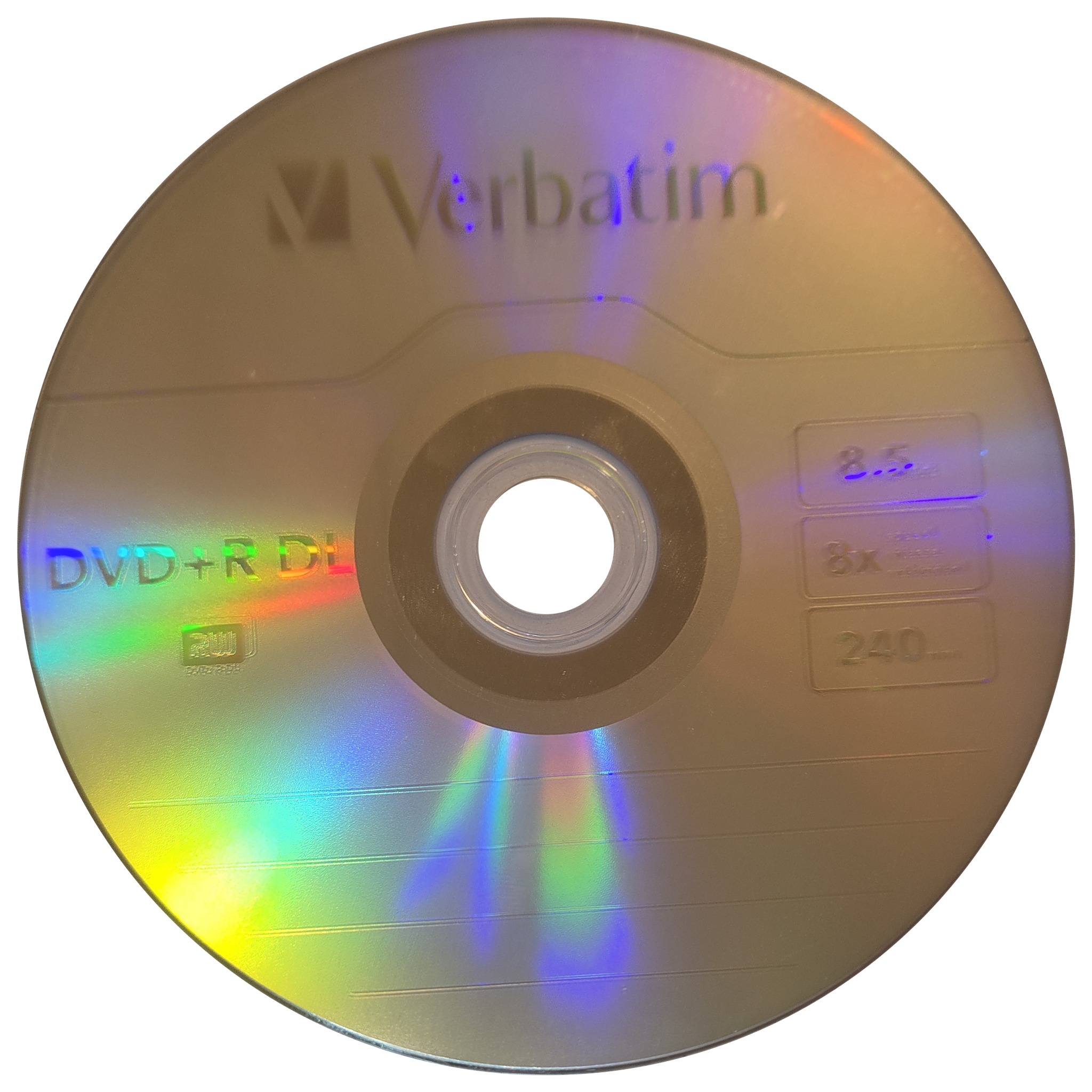 the same disc, flat, cut out and upright