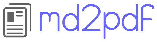 md2pdf logo