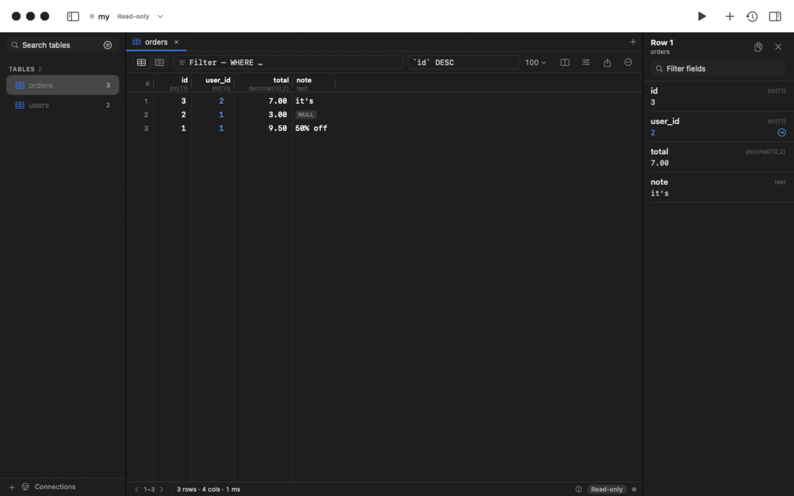 Dark mode