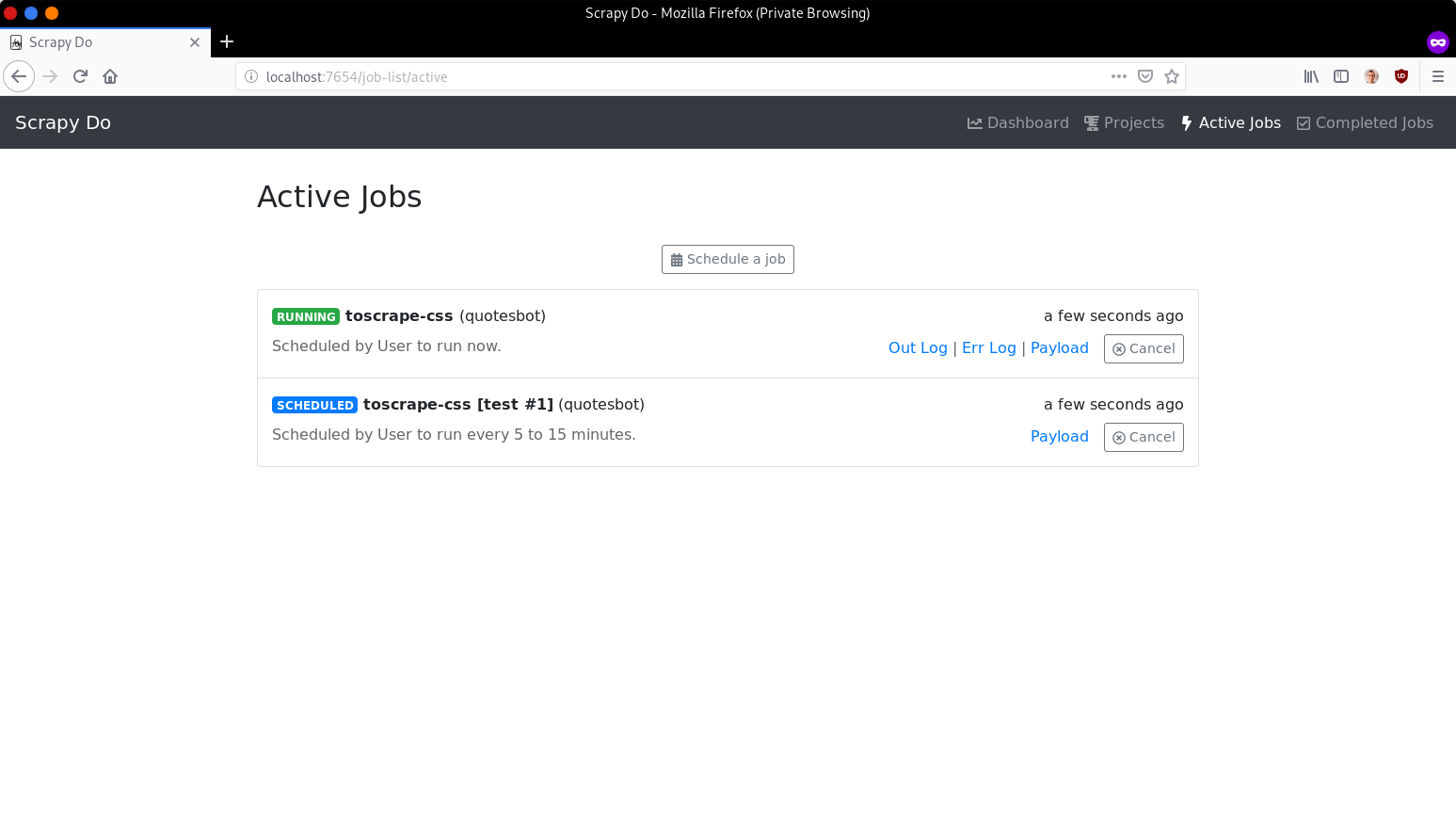 Active Jobs