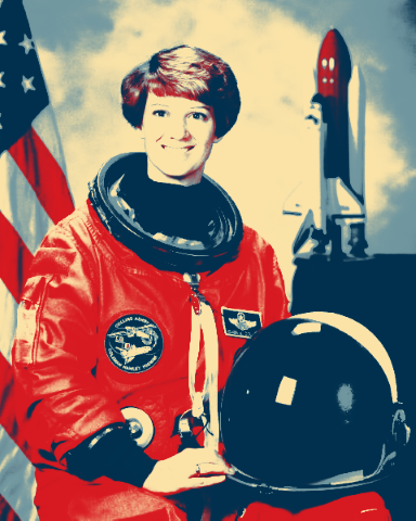 The same image after soft blending with the obama palette, T=0.05