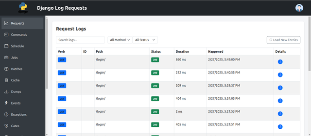 Logs Page