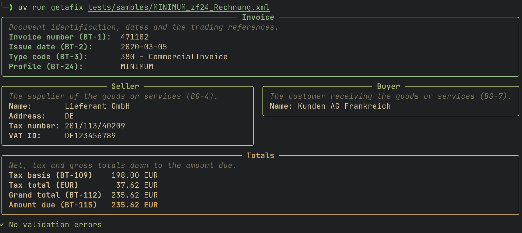 minimum invoice