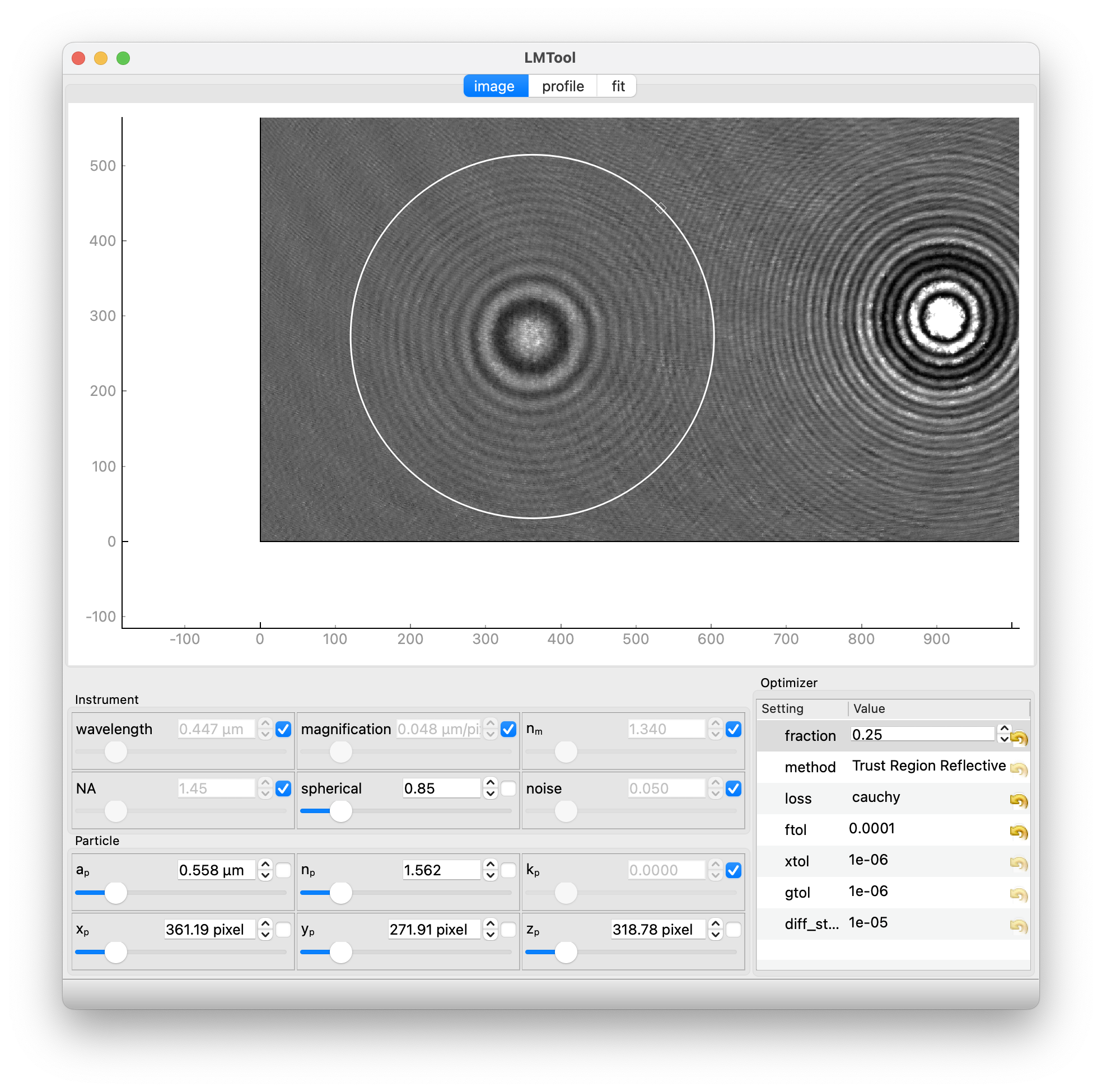 LMTool image screen