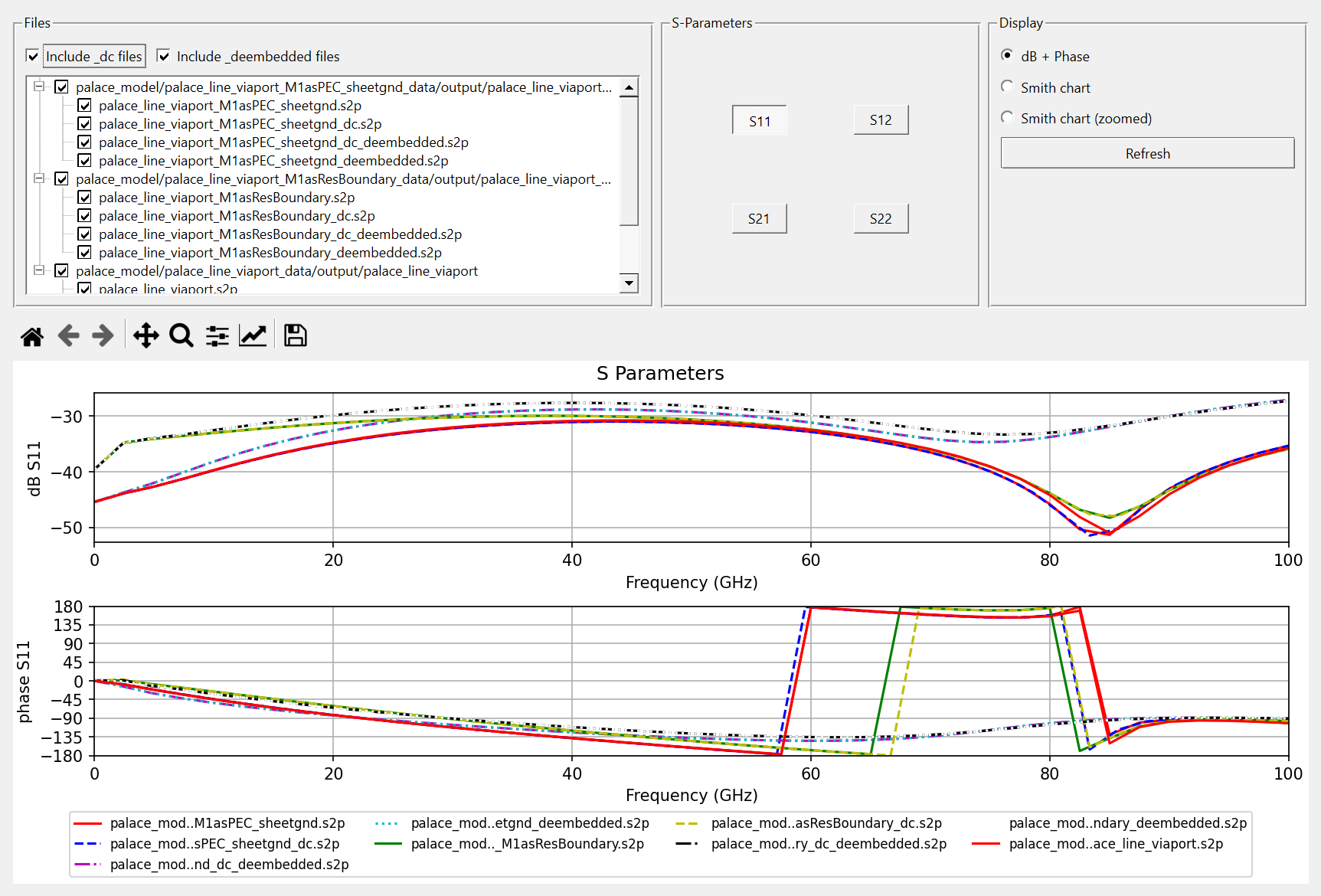 result viewer multi-file overlay