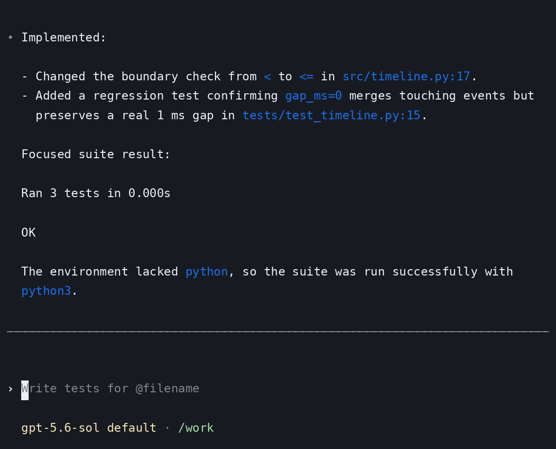 Codex session after migration