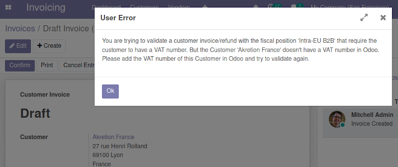 Block on invoice validation if partner's VAT is missing