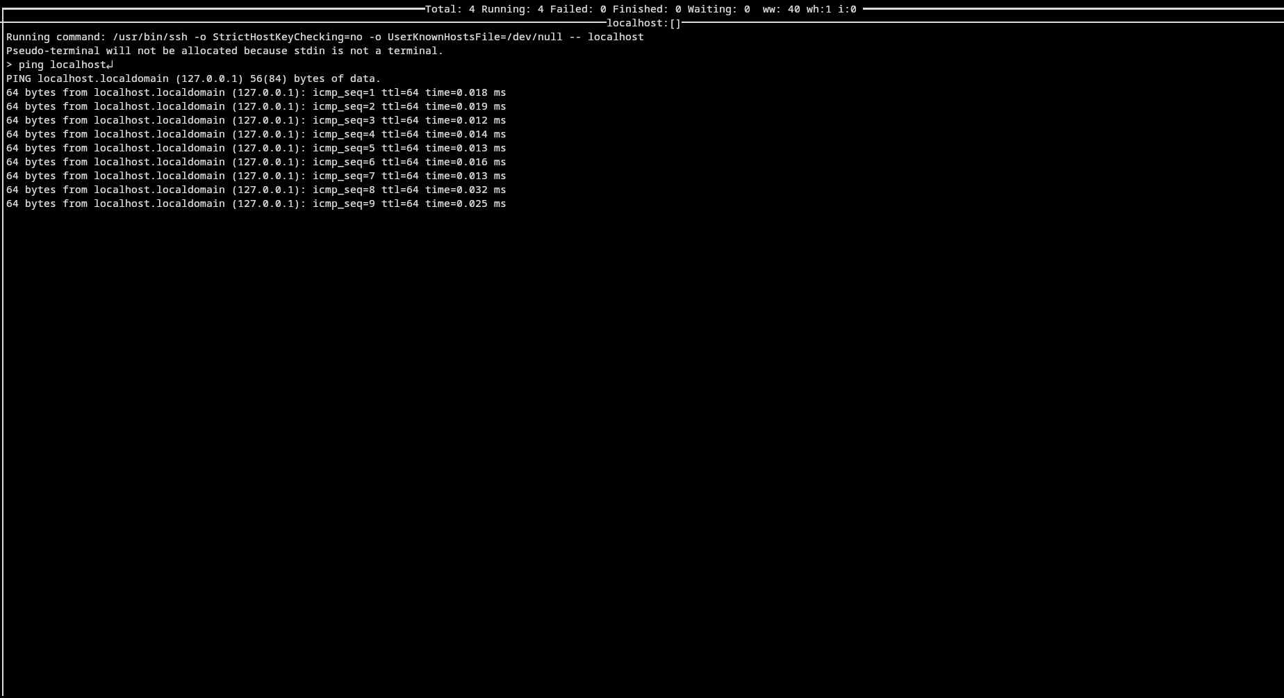 Curses Single Window