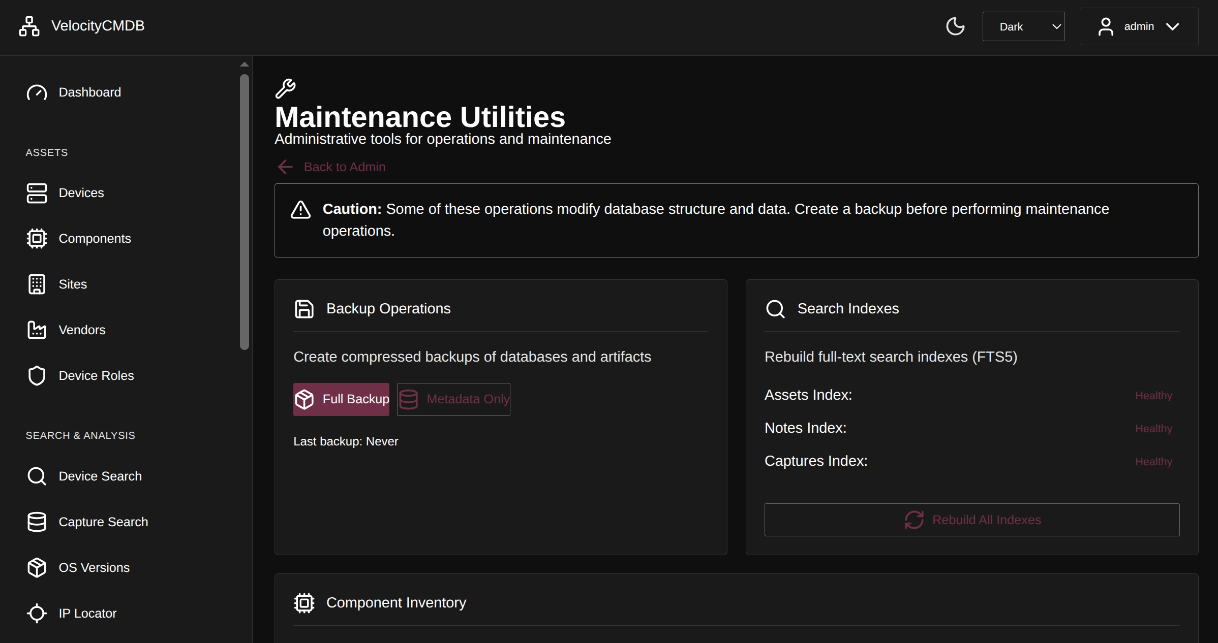 Maintenance Utilities