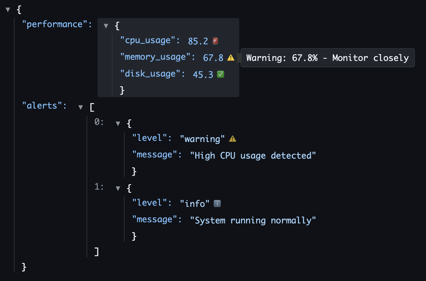 Streamlit JSON Tip Example